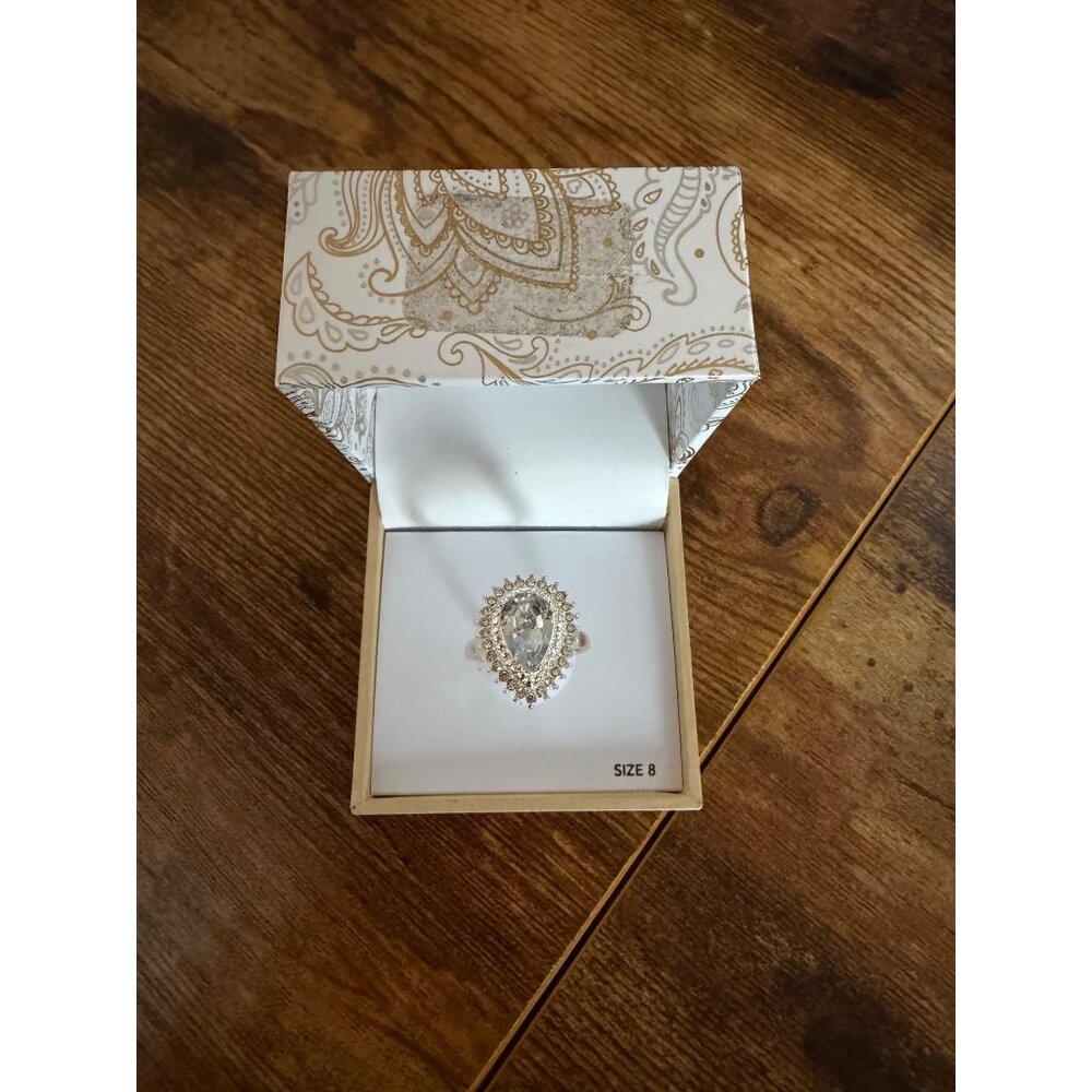 NIB Charter Club Silver Teardrop Ring